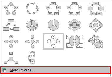 More Layouts option