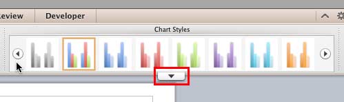 Chart Styles group within Charts tab