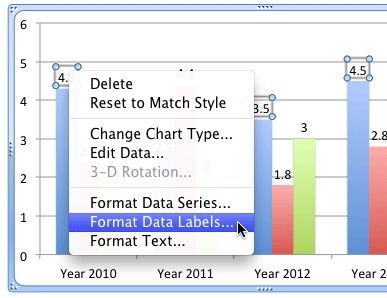 Format Data Labels option