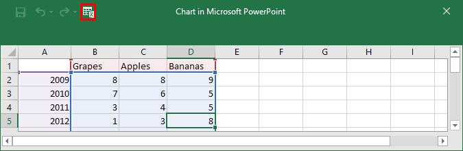 why are my charts not updating when i edit my data in powerpoint for mac