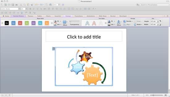 Shape Fills, Lines, And Effects For SmartArt In PowerPoint 2011 For Mac