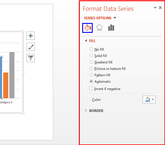 Format Data Series Task Pane Format Data Series Task Pane