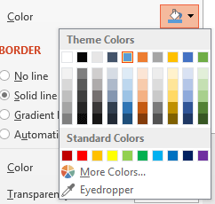 Color selection box