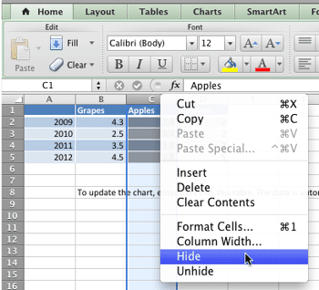 Learn PowerPoint 2011 for Mac: Hiding Chart Series and Categories