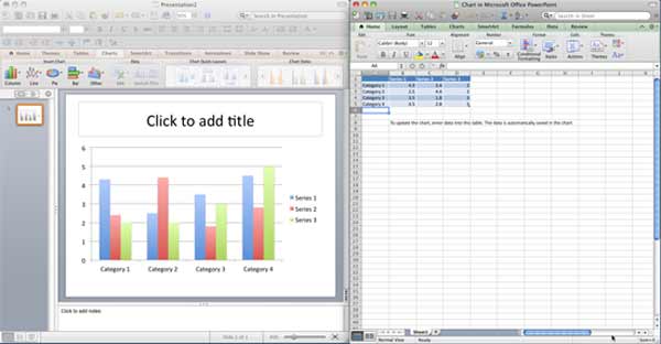 Chart and Excel sheet with default values Chart and Excel sheet with default values