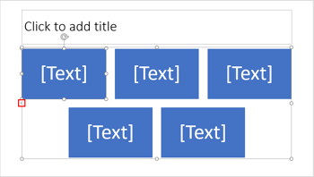 Inserting SmartArt in PowerPoint 2016 for Windows