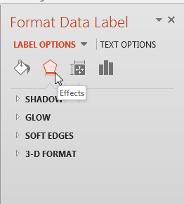 Effects options for chart data labels