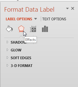 Effects options for chart data labels Effects options for chart data labels