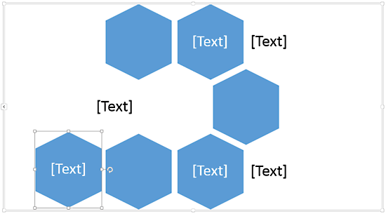 Shape is relocated within the SmartArt graphic