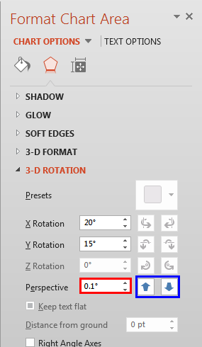 X, Y, and Perspective values changed