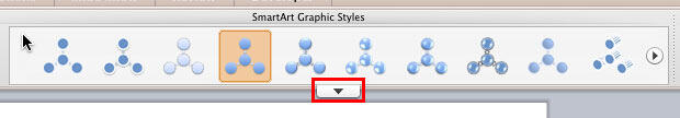 SmartArt Graphic Styles thumbnail previews