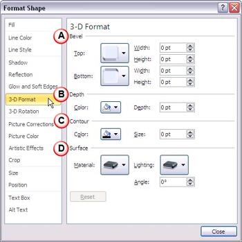 Learn PowerPoint 2010: 3-D Format Options for Shapes in PowerPoint