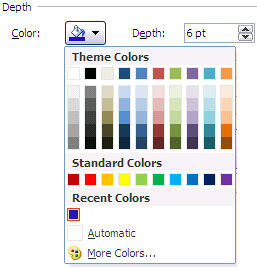 Depth and color options for Depth