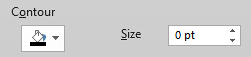 Contour color and size options