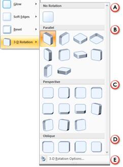 Learn PowerPoint 2007: Apply 3-D Rotation Effects to Shapes