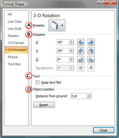 Learn PowerPoint 2007: 3-D Rotation Options
