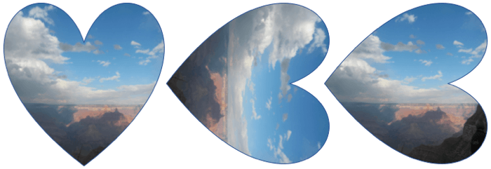 Selecting the Rotate with shape check-box effects the picture fill while rotating shapes