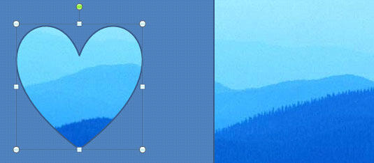 Shape with Slide Background fill showing slide background area below it