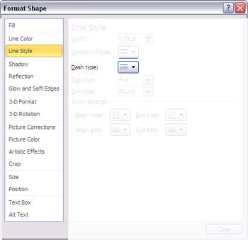 Learn PowerPoint 2010: Dash Styles for Shape Outlines
