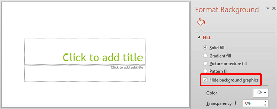 ide background with Hide Background Graphics check-box selected