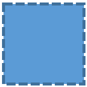 Shape with Square dot dash style applied to the outline