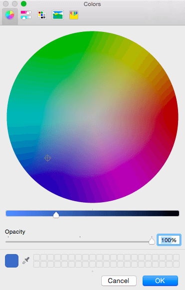Colors dialog box Colors dialog box