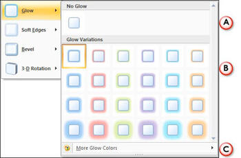 Apply Glow Effects to Shapes in PowerPoint 2007 for Windows