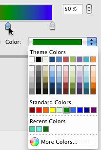 Color drop-down menu