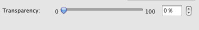 Transparency slider