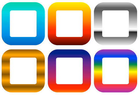 Outlines applied with preset gradients