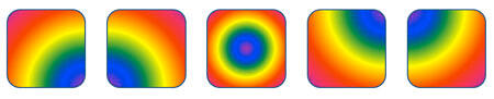 Shapes filled with radial gradients centered from different positions1