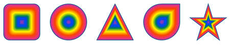 Shapes filled with path gradients