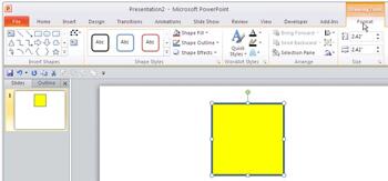 Learn PowerPoint 2010: No Outline for Shapes