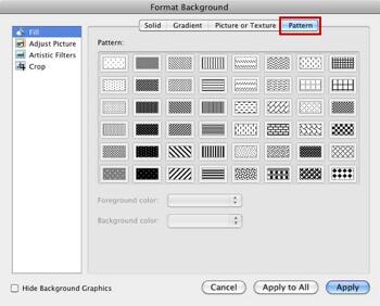Learn PowerPoint 2011 for Mac: Pattern Fills for Slide Backgrounds