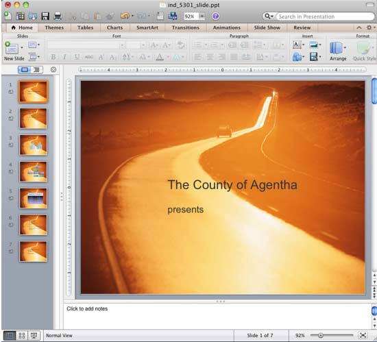 Presentation with a picture fill background Presentation with a picture fill background