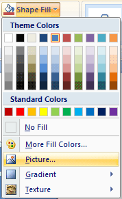 Shape Fill gallery Shape Fill gallery