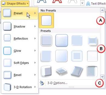 Learn PowerPoint 2010: Apply Preset Effects to Shapes in PowerPoint