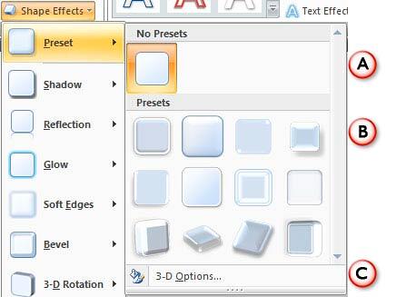 Preset sub-gallery