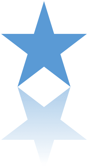 Reflection effect applied to a Star shape