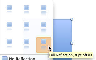 Reflect Eefect Apply Reflection Effects to Shapes in PowerPoint 2011 for Mac