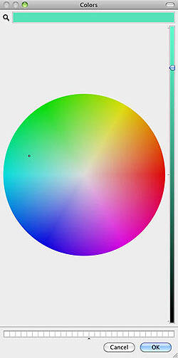 Mac OS X Color picker