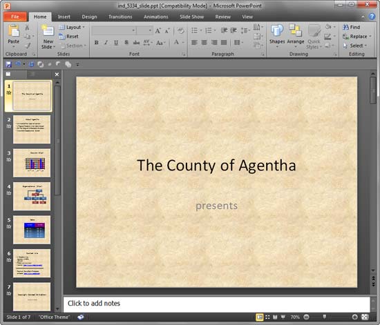 Presentation with a Texture Fill background Presentation with a Texture Fill background