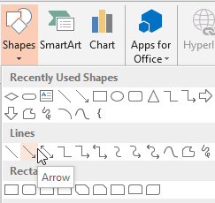 Choose a connector with an arrowhead Choose a connector with an arrowhead