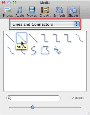 Choose a connector with an arrowhead