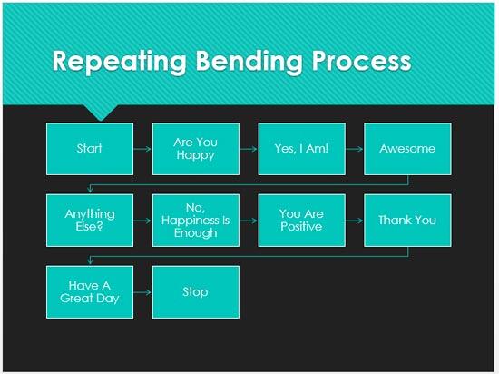 Repeating Bending Process SmartArt