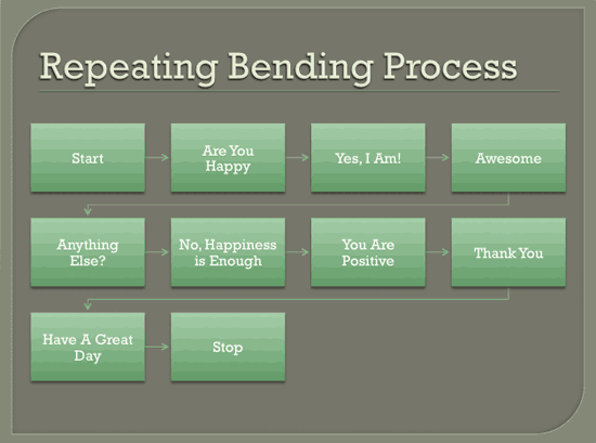 Repeating Bending Process SmartArt