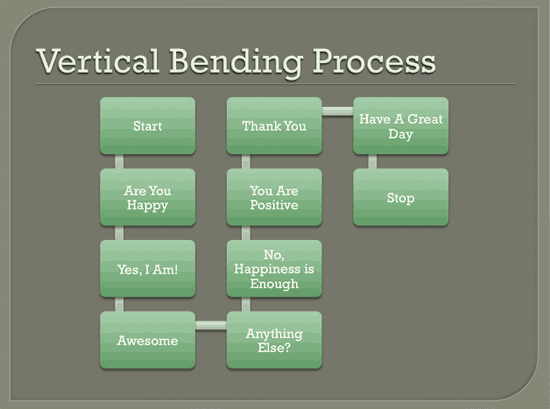 Vertical Bending Process SmartArt