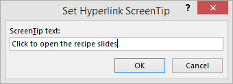 Set Hyperlink ScreenTip Set Hyperlink ScreenTip