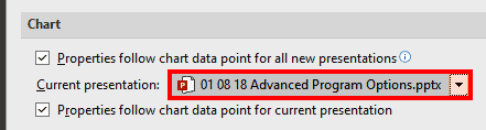 Chart options in PowerPoint 365