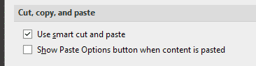 Cut copy and paste options in PowerPoint 365